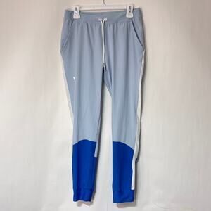 Under Armour Loose Fit Gym Pants Womens Medium Blue Windbreaker Joggers